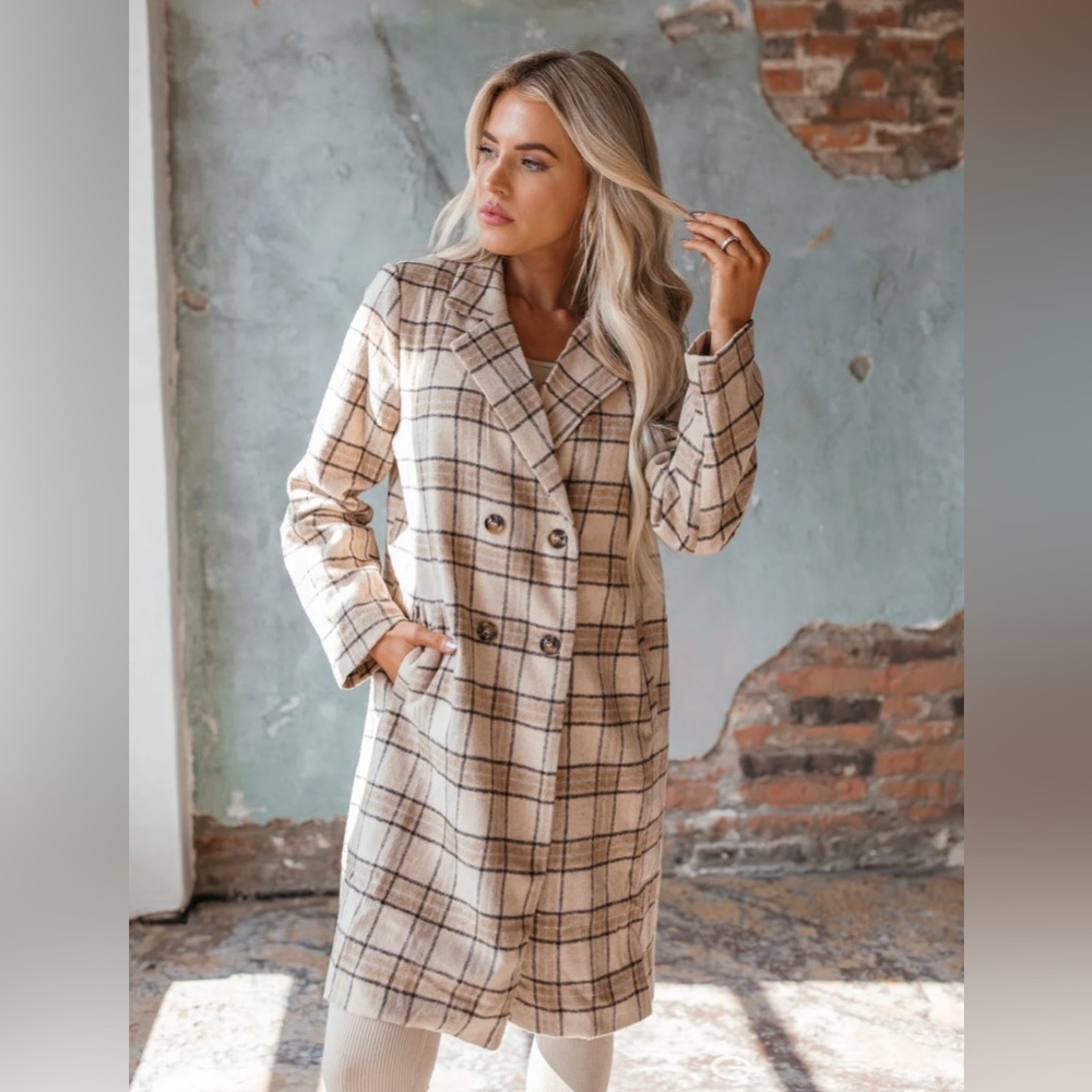 Alyssa Plaid Trench Coat (The Post)